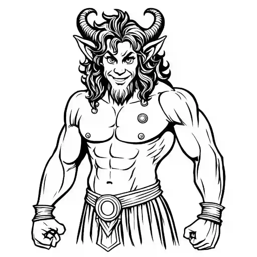 Satyrs coloring pages